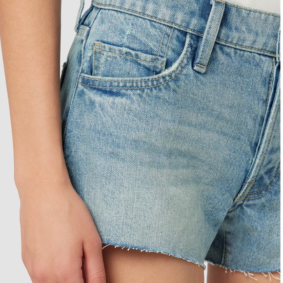 NWT Hudson Lori High-Rise Jean Short Distressed Denim Vintage Style - Picture 3 of 9